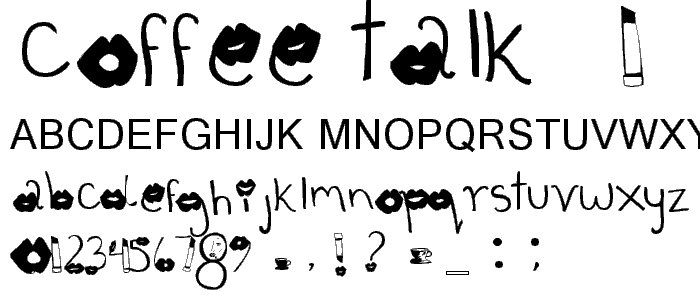 coffee talk   1 font